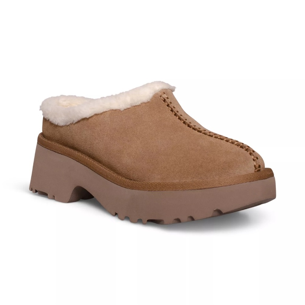 UGG NEW HEIGHTS COZY CLOG CHESTNUT SUEDE SLIP ON WOMEN'S SHOES SIZE US 9 NEW